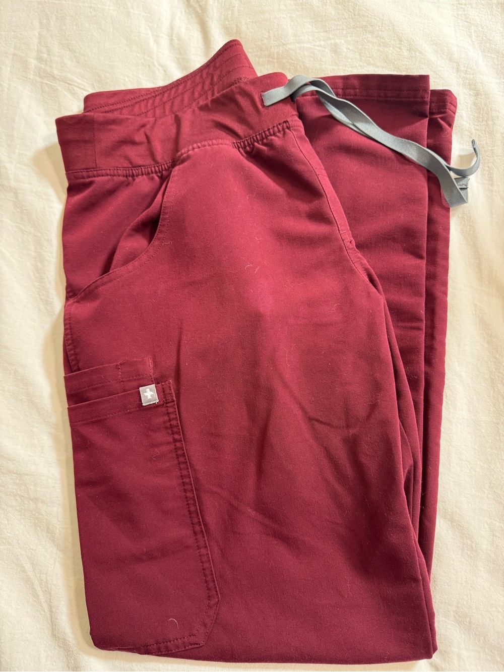 Women’s FIGS M Burgundy Yola Scrub